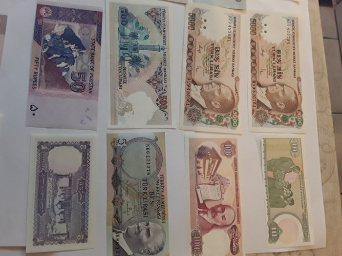 Verden. - 43 banknotes - various dates  (Ingen mindstepris)