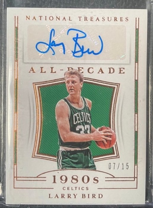 2018/19 Panini National Treasures Larry Bird All Decade Signatures - Bronze /15 Beckett 9 - 1 Graded card