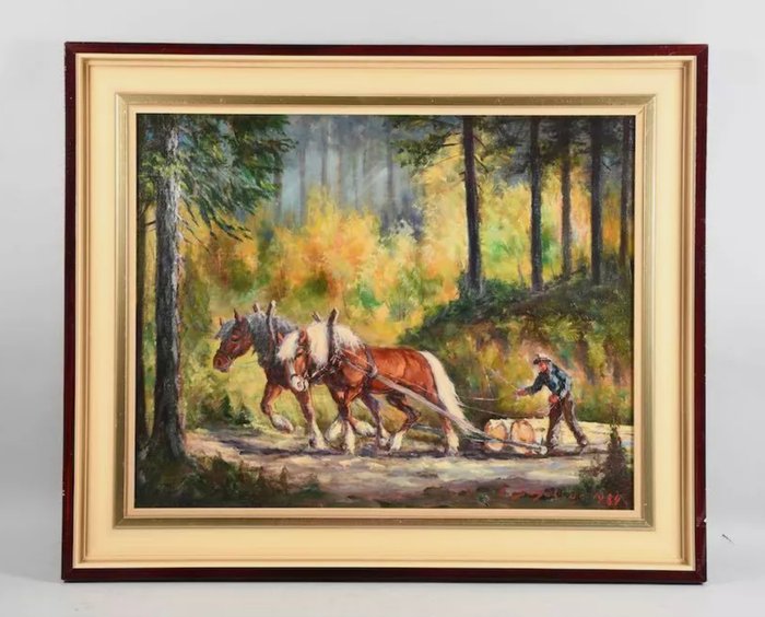 A. Saballus (XX) - Logging horses in the forest