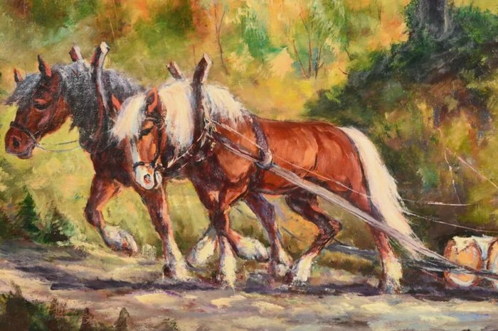 A. Saballus (XX) - Logging horses in the forest