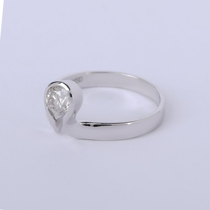 Forlovelsesring - 14 karat Hvidguld -  0.51ct. tw. Diamant (Natur) - Solitaire diamantring