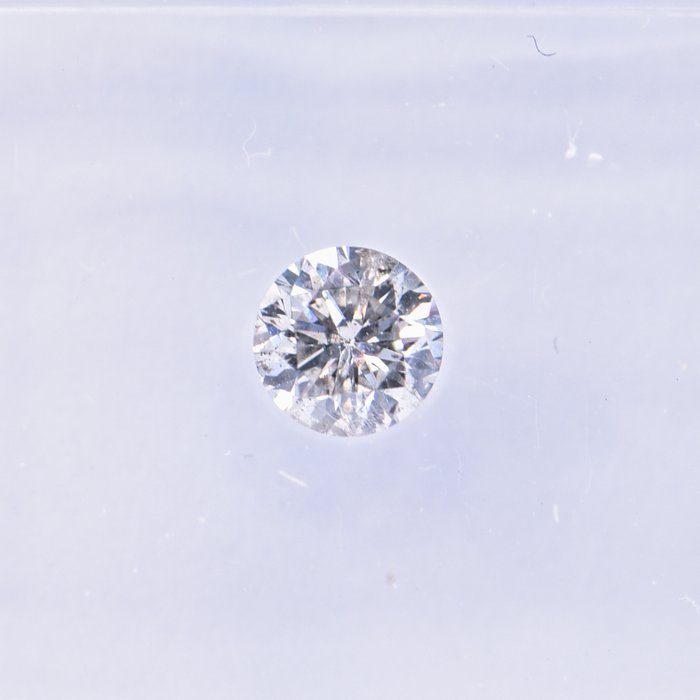 Ingen mindstepris - 1 pcs Diamant  (Naturfarvet)  - 0.30 ct - Rund - Faint Grå - I1 - International Gemological Institute (IGI)