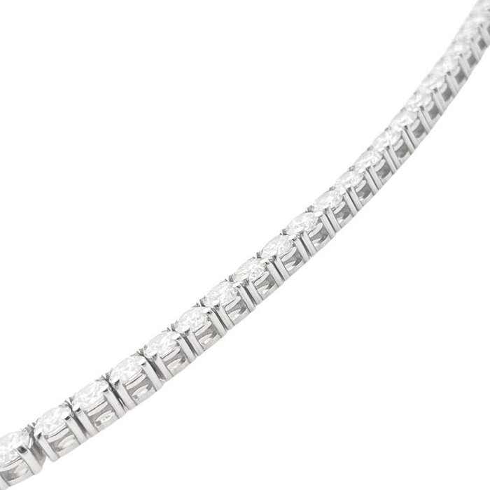 Halskæde - 18 kraat Hvidguld -  12.20ct. tw. - Diamant - Diamond Collier halskæde