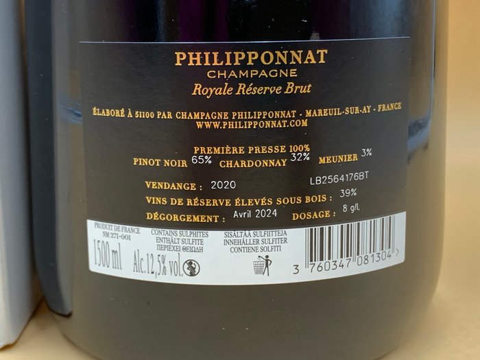 Philipponnat, Royale Réserve Brut - Champagne - 1 Magnum (1,5 L)