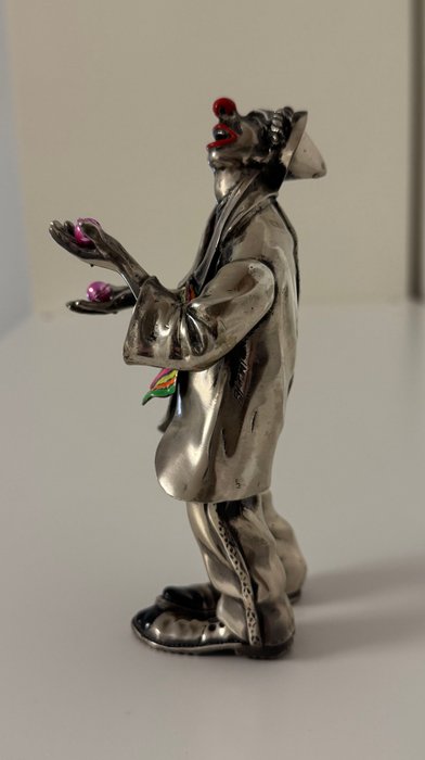 Vittorio Angini - Miniature figurine - Sølv og Murano glas