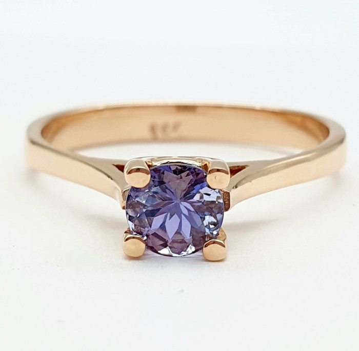 Ingen mindstepris - Ring - 14 karat Rosaguld -  0.50ct. tw. Tanzanit - UDEN FORBEHOLD