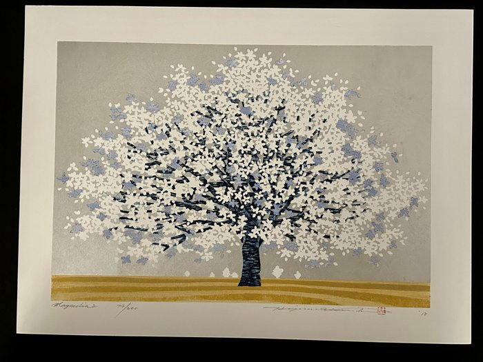 Tree series: "Magnolia 2" - XXL size - Limited edition 74/200 - Sold out! - Hajime Namiki 並木 (b 1948) - Japan