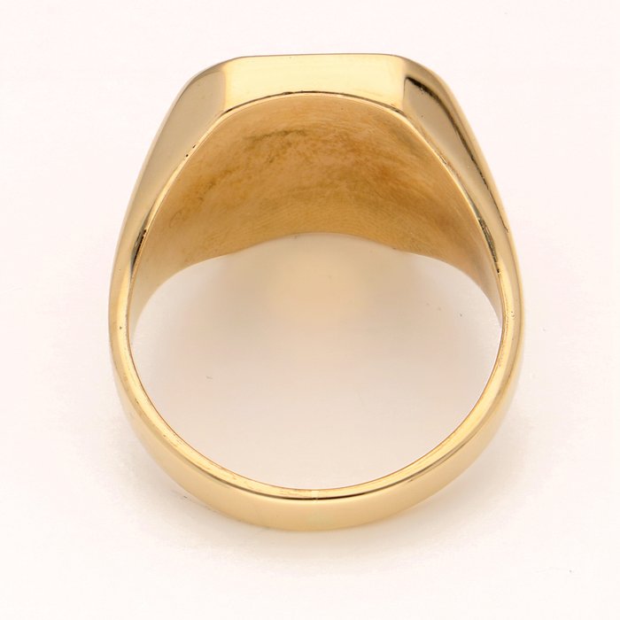 Ring - 14 karat Gulguld Onyx