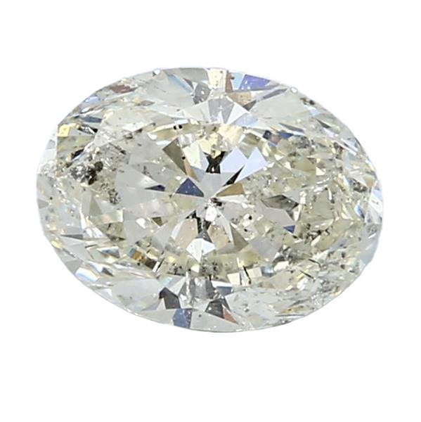 1 pcs Diamant  (Natur)  - 1.61 ct - Oval - K - SI2 - HRD Antwerpen