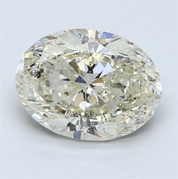 1 pcs Diamant  (Natur)  - 1.61 ct - Oval - K - SI2 - HRD Antwerpen