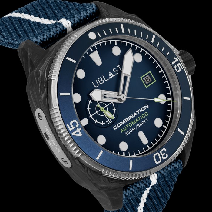 Ublast - Combination - Carbon  Titanium - UBCO42NBU - Nato Strap - Automatic - Limited Edition - Mænd - Ny