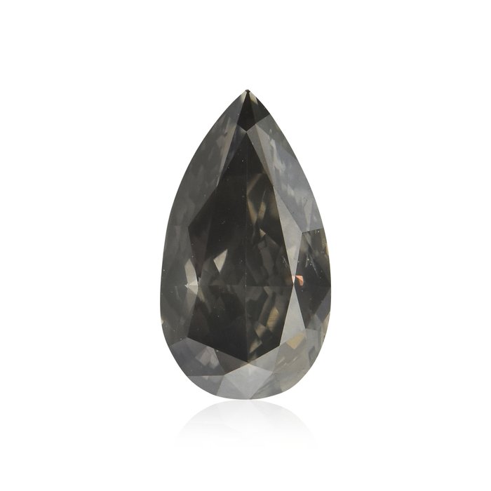 1 pcs Diamant  (Naturfarvet)  - 0.71 ct - Fancy dark Grå - SI2 - Gemological Institute of America (GIA)