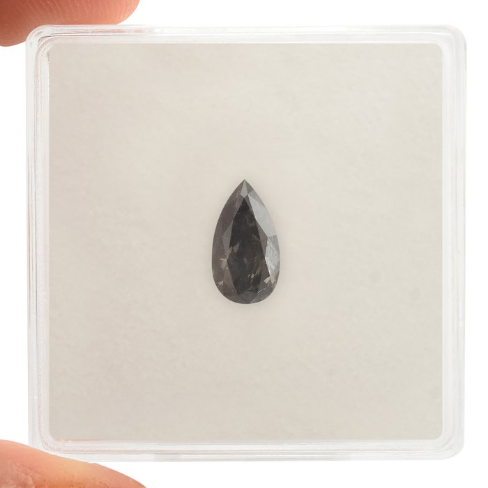 1 pcs Diamant  (Naturfarvet)  - 0.71 ct - Fancy dark Grå - SI2 - Gemological Institute of America (GIA)