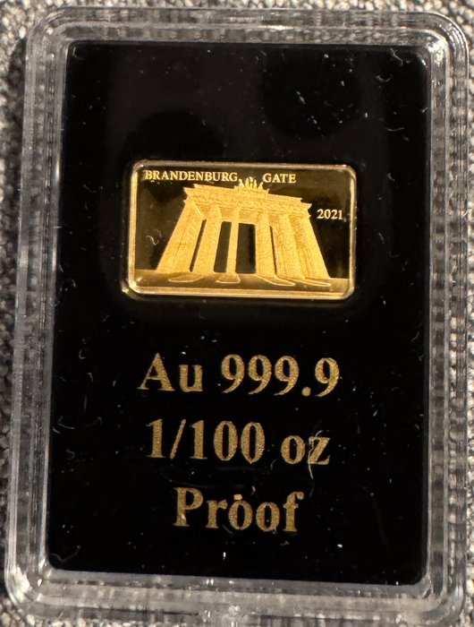 Fiji. 5 Dollars 2021 Brandenburger Tor, 1/100 Oz (.999) Proof  (Ingen mindstepris)