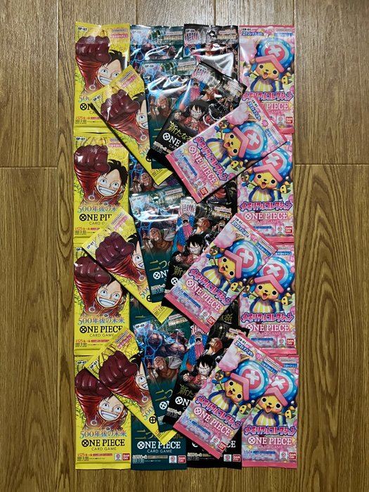 Bandai - 28 Booster pack - 4 different packs 7 sets - ONE PIECE CARD GAME Japanese