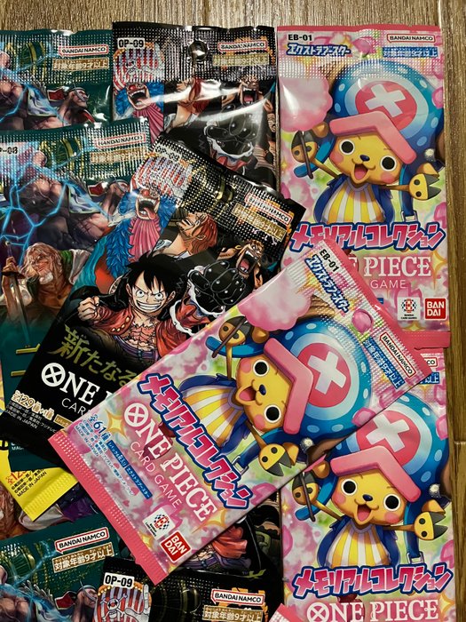 Bandai - 28 Booster pack - 4 different packs 7 sets - ONE PIECE CARD GAME Japanese