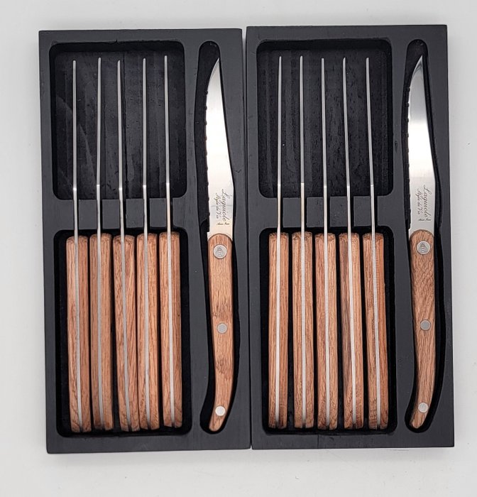 Laguiole Style de Vie - Bordknive sæt (12) - Egetræ - Oak Steak knive