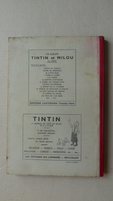 Tintin (magazine) - Recueil N°11 - Avec 3 couvertures de Hergé et 1 de Jacobs - 1 Album - Første belgiske udgave - 1950