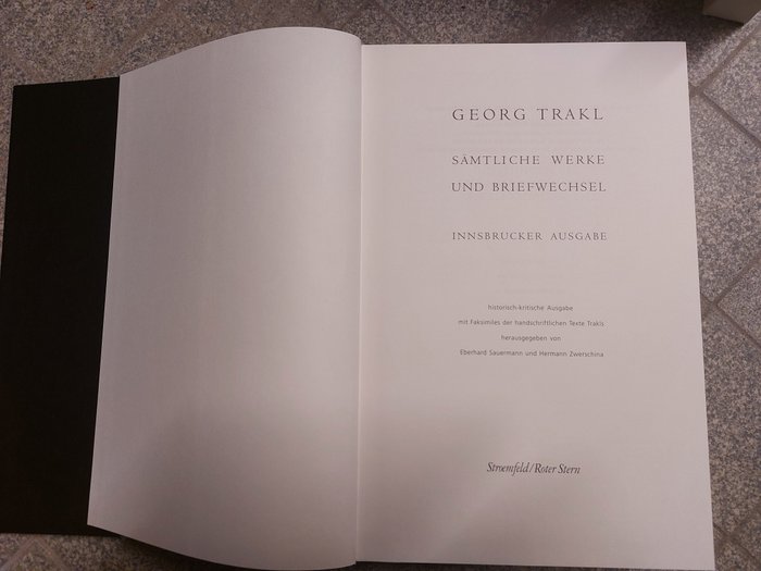 Georg Trakl - Innsbrucker Ausgabe - 1995-2014