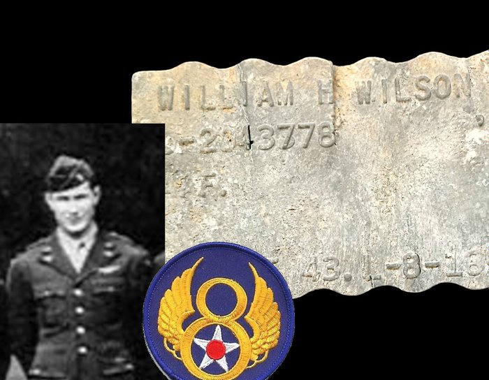 USA - WWII US KIA GRS tag 8th Air Force, 384th Bomber Group Heavy FRANKRIG 1943 - Militærtilbehør - 1944