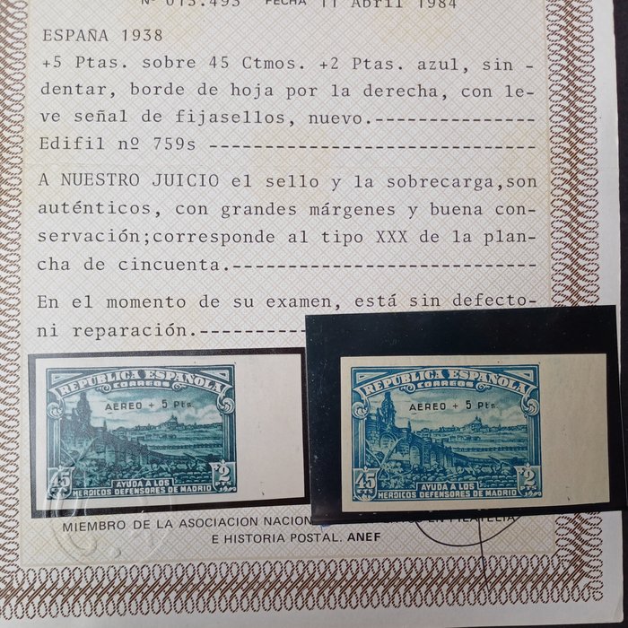 Spanien 1938 - Madrid forsvar - Edifil 759