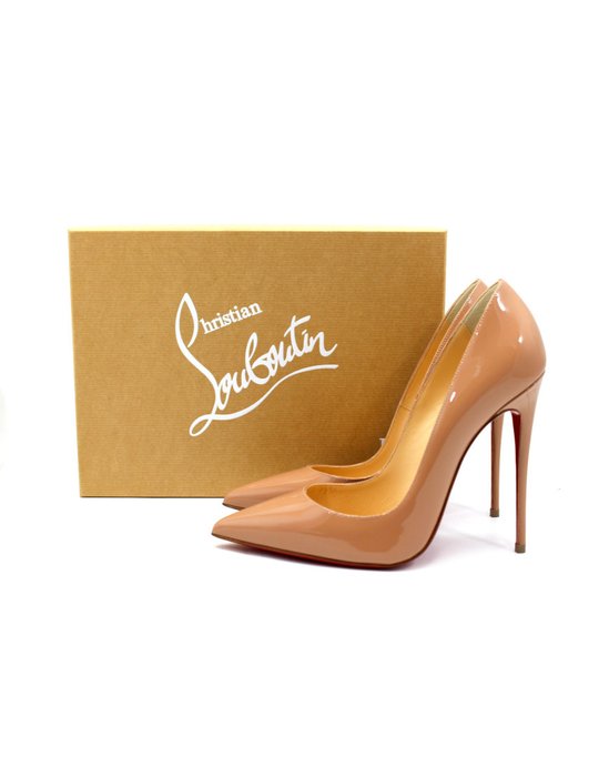 Christian Louboutin - Décolleté pelle beige - Mode tilbehør sæt