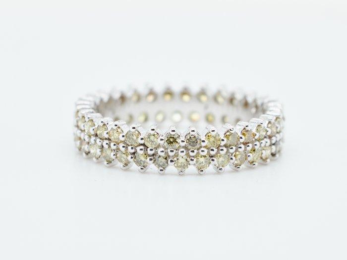 Ingen mindstepris - Ring 14 kt. -  1.11ct. tw. Diamant (Naturfarvet)