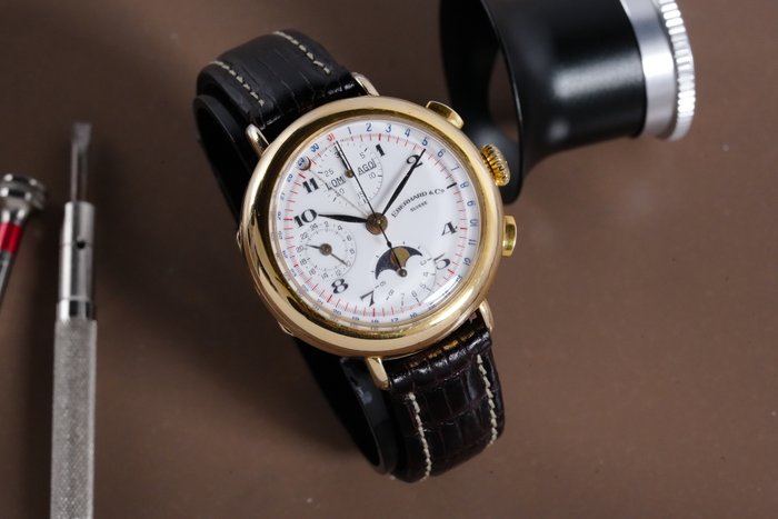 Eberhard  Co. - Triple Calendar Moon Phase Chronograph - 36018 - Mænd - 1990-1999