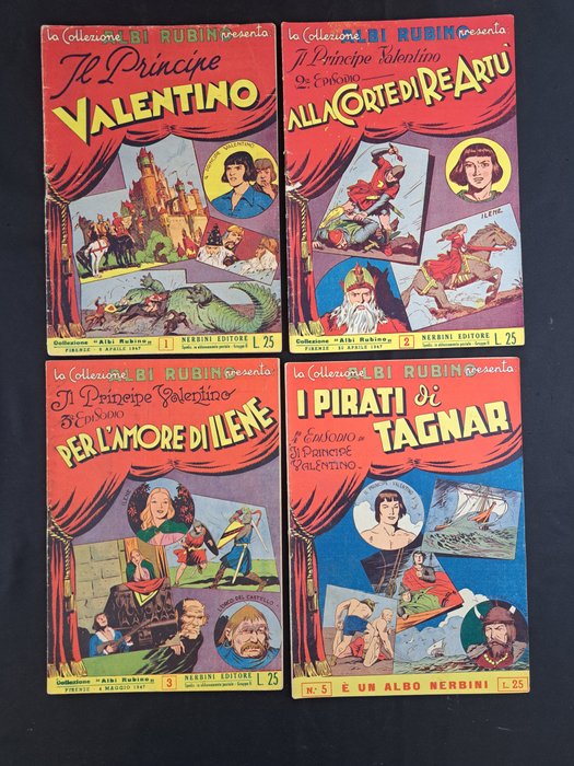 Albi Rubino - Il Principe Valentino e Altri - 11 Comic - Første udgave - 1947