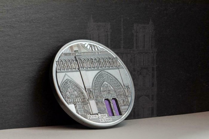 Palau. 25 Dollars 2021 Notre Dame De Paris - Tiffany Art, 5 Oz (.999)