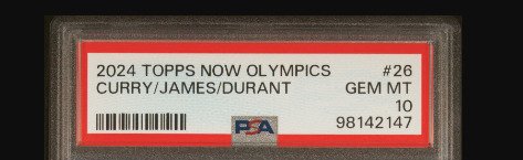 2024 Topps Now Olympic Games Curry / James / Durant #26 PSA 10 - 1 Graded card