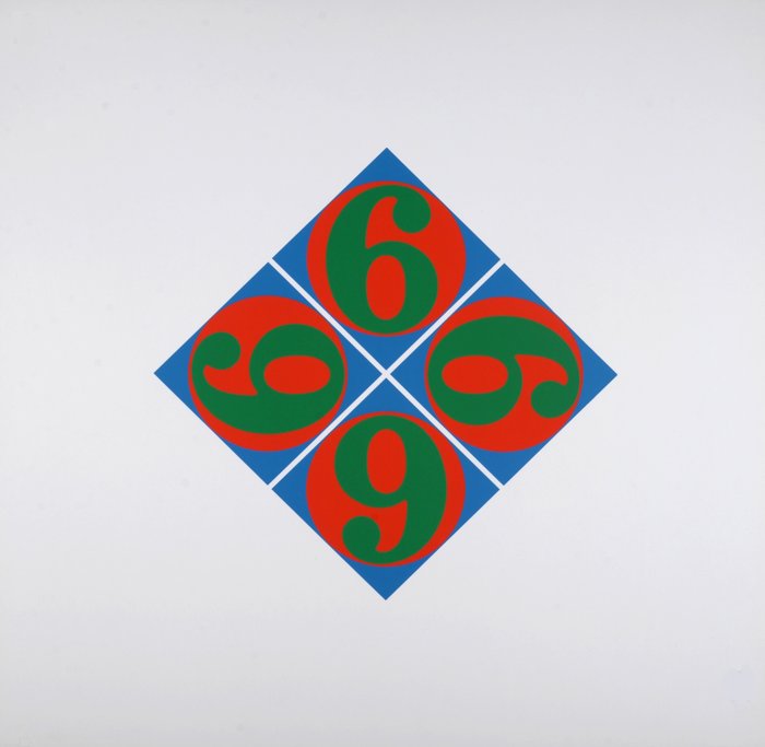 Robert Indiana (1928-2018) - Four Sixes - Hand-signed