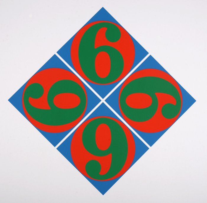 Robert Indiana (1928-2018) - Four Sixes - Hand-signed