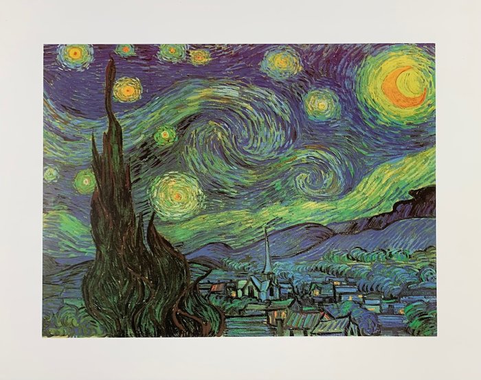 Vincent van Gogh (after) - Starry Night 1889 - Artprint - 40 x 50 cm