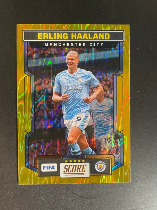 2022/23 Panini Score FIFA Erling Haaland #145 Gold 04/10 - 1 Card - Næsten så god som ny (NM)