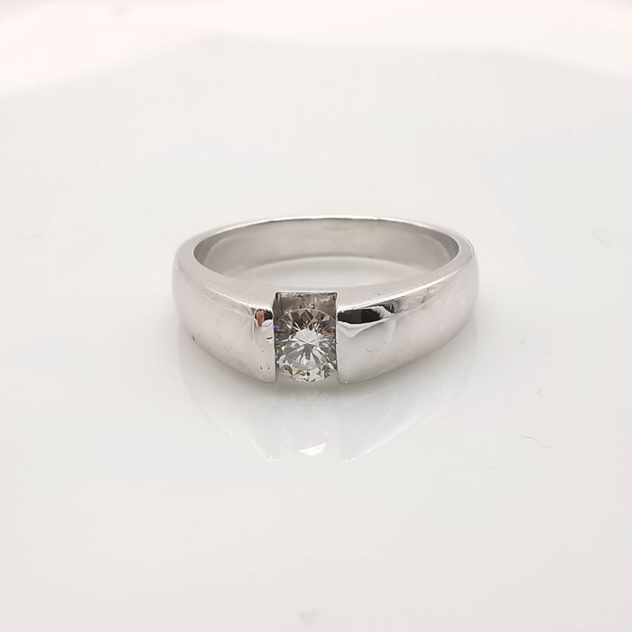 Forlovelsesring - 18 kraat Hvidguld Diamant (Natur)