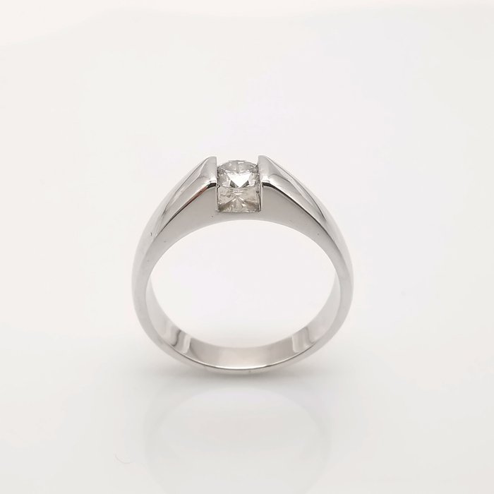 Forlovelsesring - 18 kraat Hvidguld Diamant (Natur)