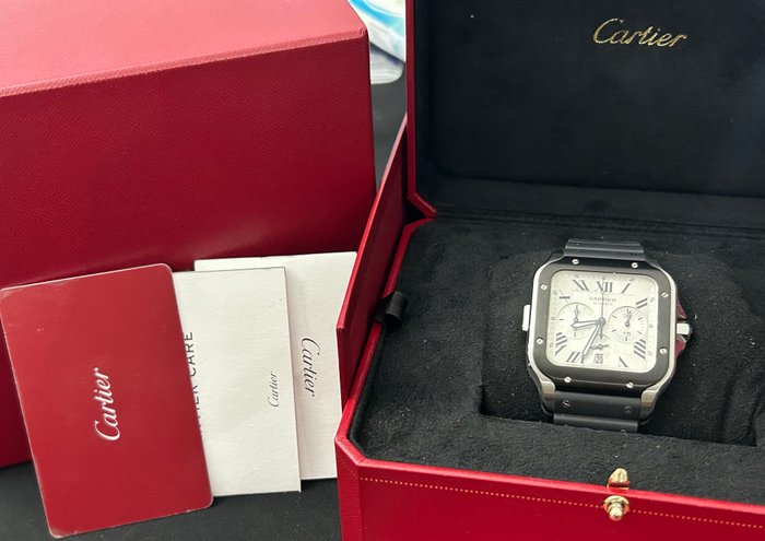 Cartier - Santos De Cartier Chronograph - WSSA0017 - Mænd - 2020+