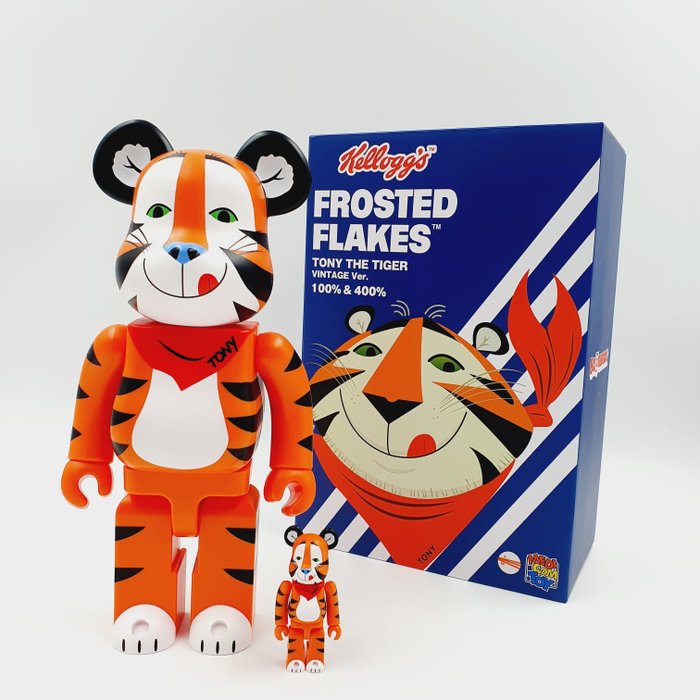 Medicom Toy x Tony the Tiger - Tony the Tiger Be@rbrick set 100%  400% Bearbrick vintage edition 2022