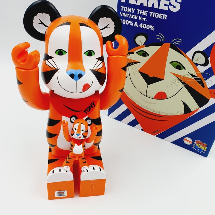 Medicom Toy x Tony the Tiger - Tony the Tiger Be@rbrick set 100%  400% Bearbrick vintage edition 2022