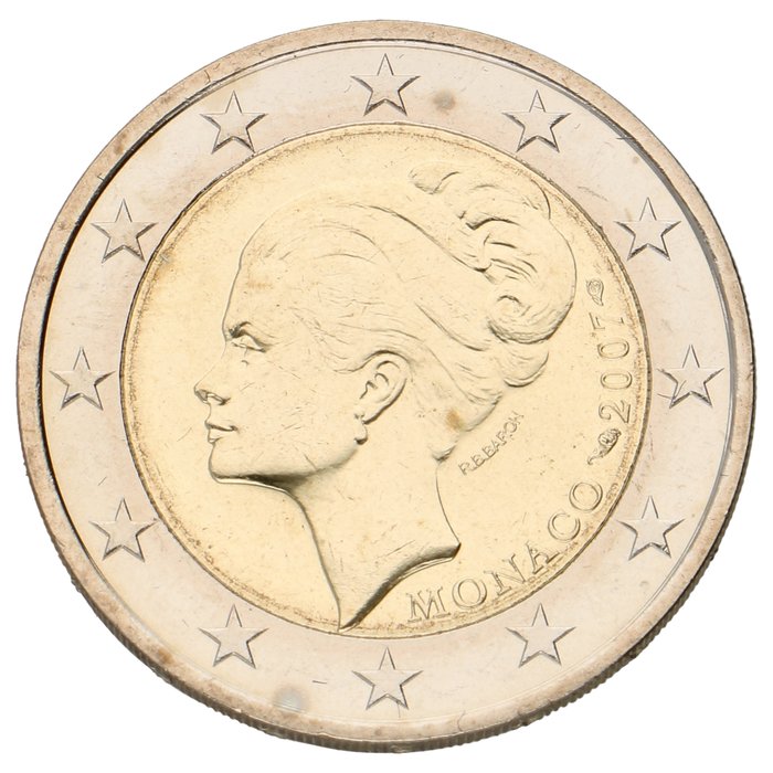 Monaco. 2 Euro 2007 "Grace Kelly"  (Ingen mindstepris)