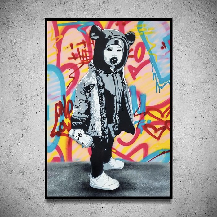 Asko - Young Vandal - XL Canvas - Stencil Art