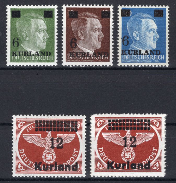 Kurland 1945 - Komplet sæt prints **/MNH - Michel 1/4 A B