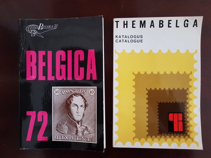 katalog Belgica 1972 og Themabelga 1976 med signeret sort/hvid print