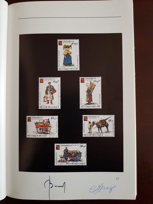 katalog Belgica 1972 og Themabelga 1976 med signeret sort/hvid print