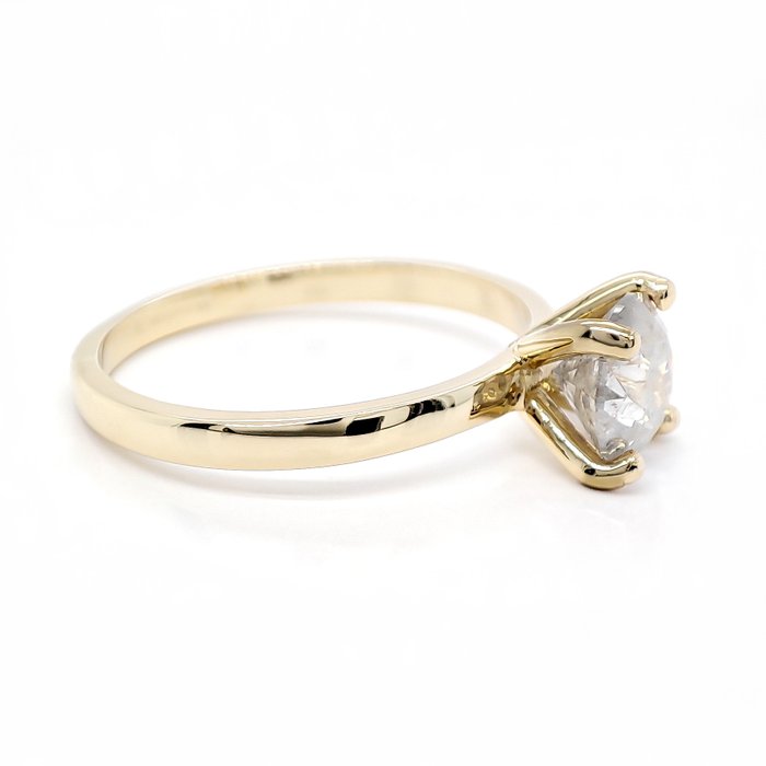 Ingen mindstepris - Ring - 14 karat Gulguld -  1.07ct. tw. Diamant (Natur)