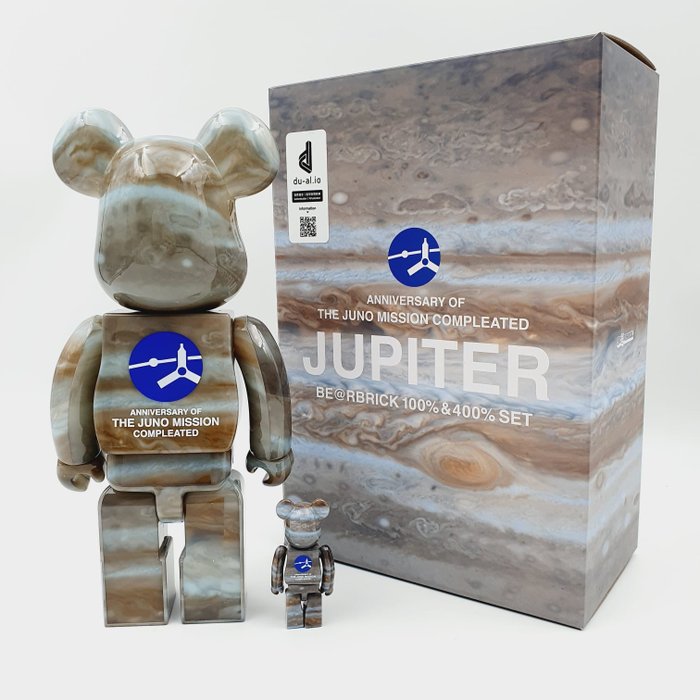 Nasa x Medicom toy - Be@rbrick 400% 100% Nasa Jupiter The Juno Mission bearbrick 2022