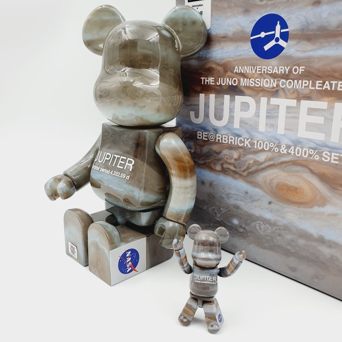 Nasa x Medicom toy - Be@rbrick 400% 100% Nasa Jupiter The Juno Mission bearbrick 2022