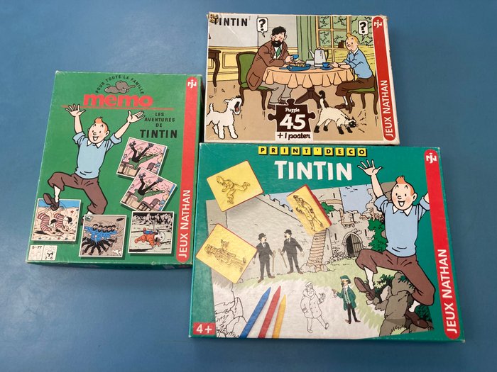 Tintin - 3 Spil - Nathan - 1993