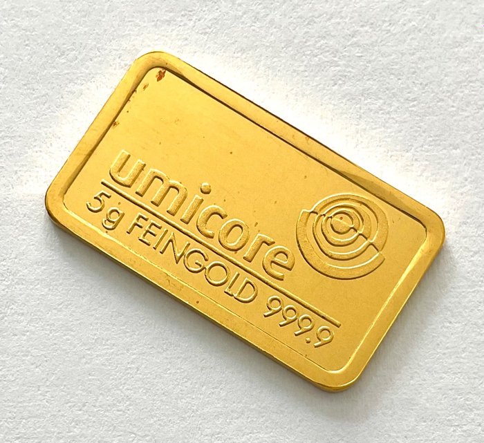 5 gram - Guld 999 - Umicore, Belgium